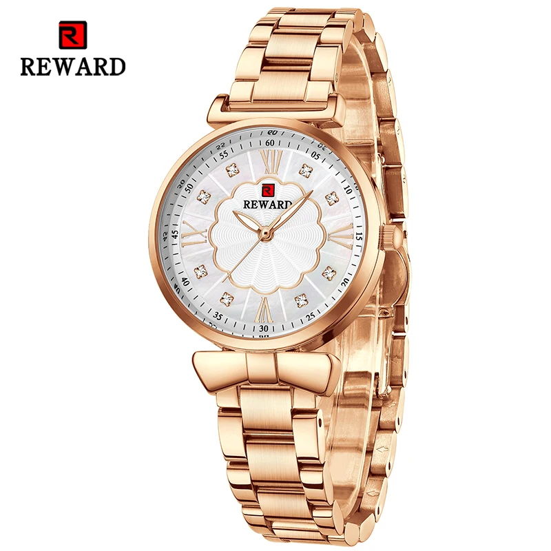 Top Trends: New REWARD Women Quartz Watches Fashion Lady Stainless Steel Wrist Watch Waterproof Luminous Superthin Shoppable Styles