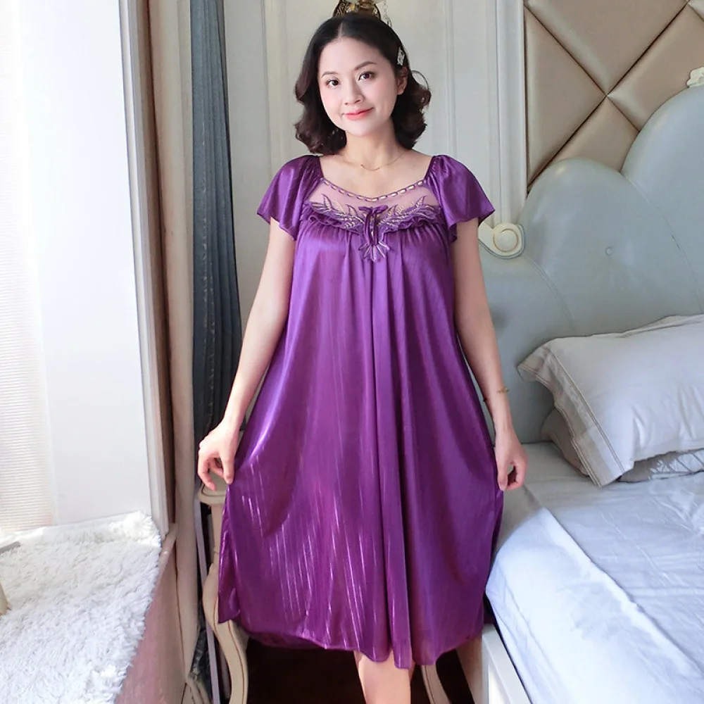 Top Trends: Women Nightgowns Silk Satin Sleepwear Lace Nightdress Sexy Pyjama Nightwear Ladies Home Clothing Lingerie Gown Robe Loungewear Shoppable Styles