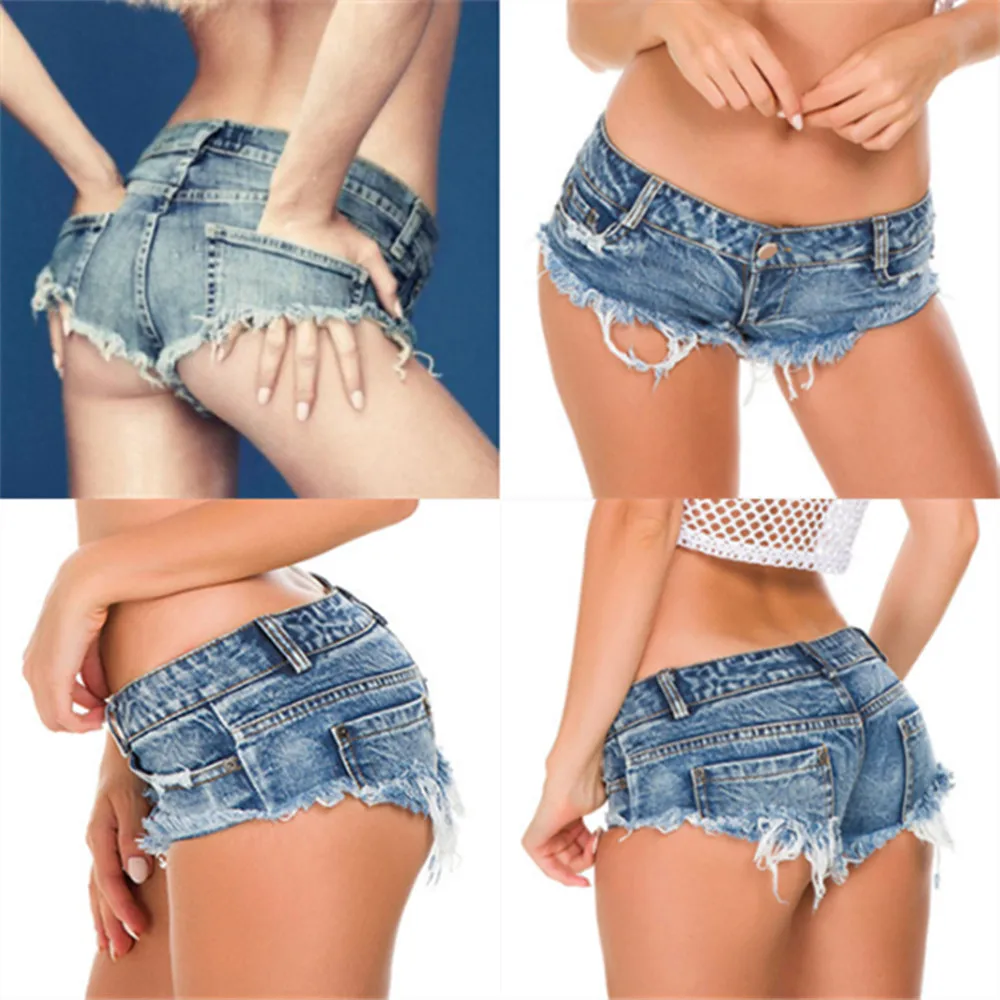 Top Trends: Women Sexy Denim Jeans Shorts Girl High Waist Low Waist Nightclub Pole Dance Hot Shorts YF049- #887 Shoppable Styles