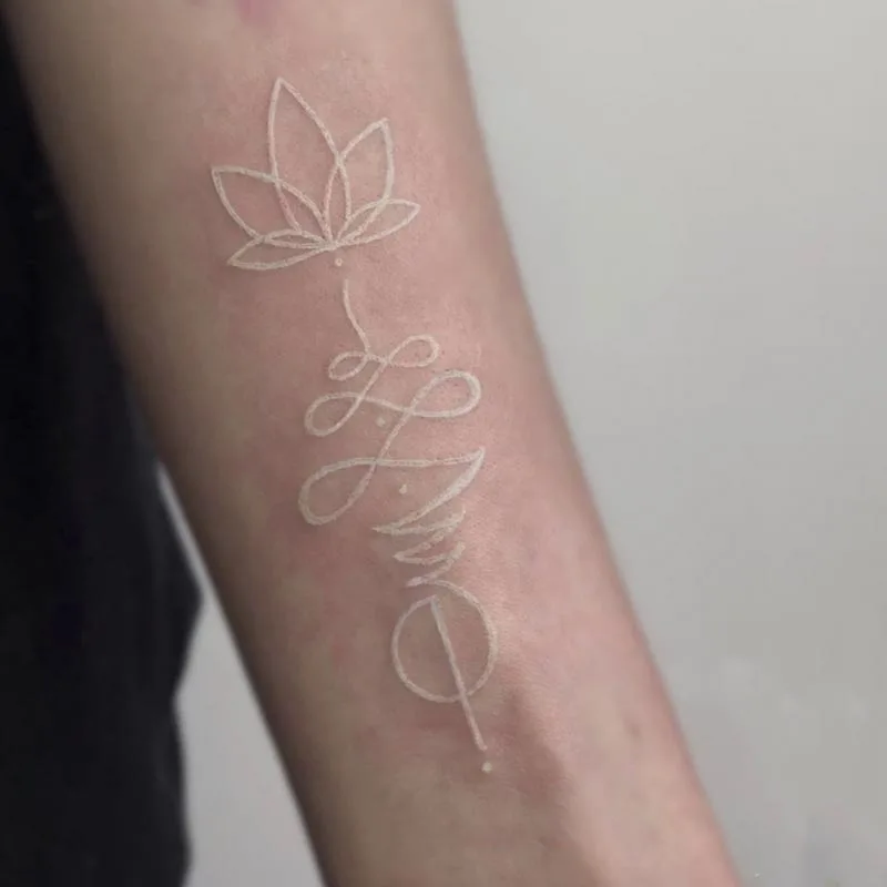 Top Trends: Waterproof Temporary Tattoo Sticker New Craft White Line Flower Symbol Tattoo Flash Tattoo Arm Female Male Shoppable Styles