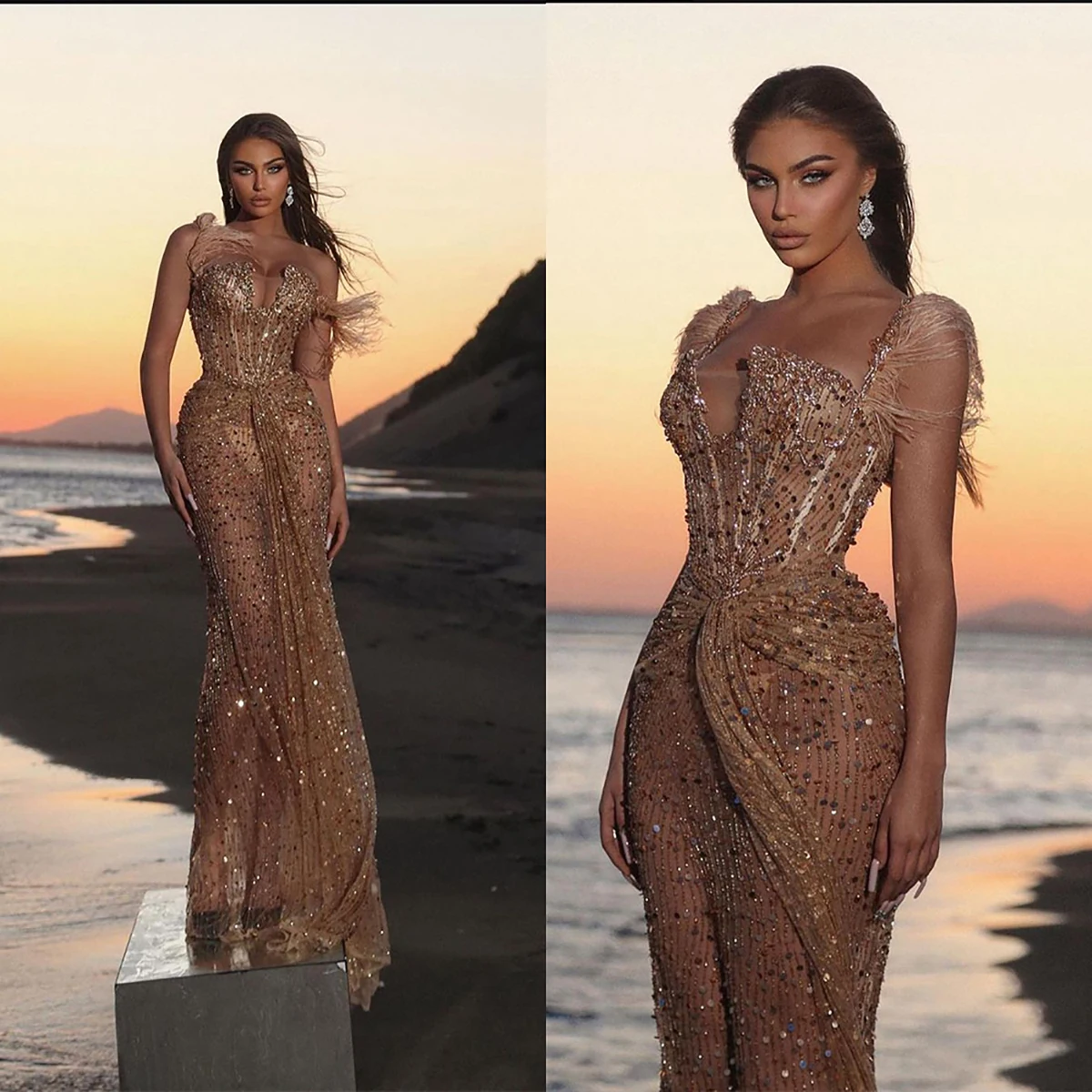 Top Trends: Fashion Mermaid Celebrity Prom Dresses Luxury Crystal Evening Dress 2023 Sexy Black Girls Graduation Party Gown Shoppable Styles