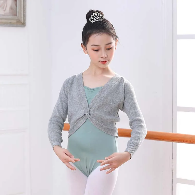 Top Trends: Autumn Winter Wrap Ballet Sweater Cardigans For Girls Kids Soft Knitted Dance Leotards Chest Kink Warm Ballet Coats Shoppable Styles