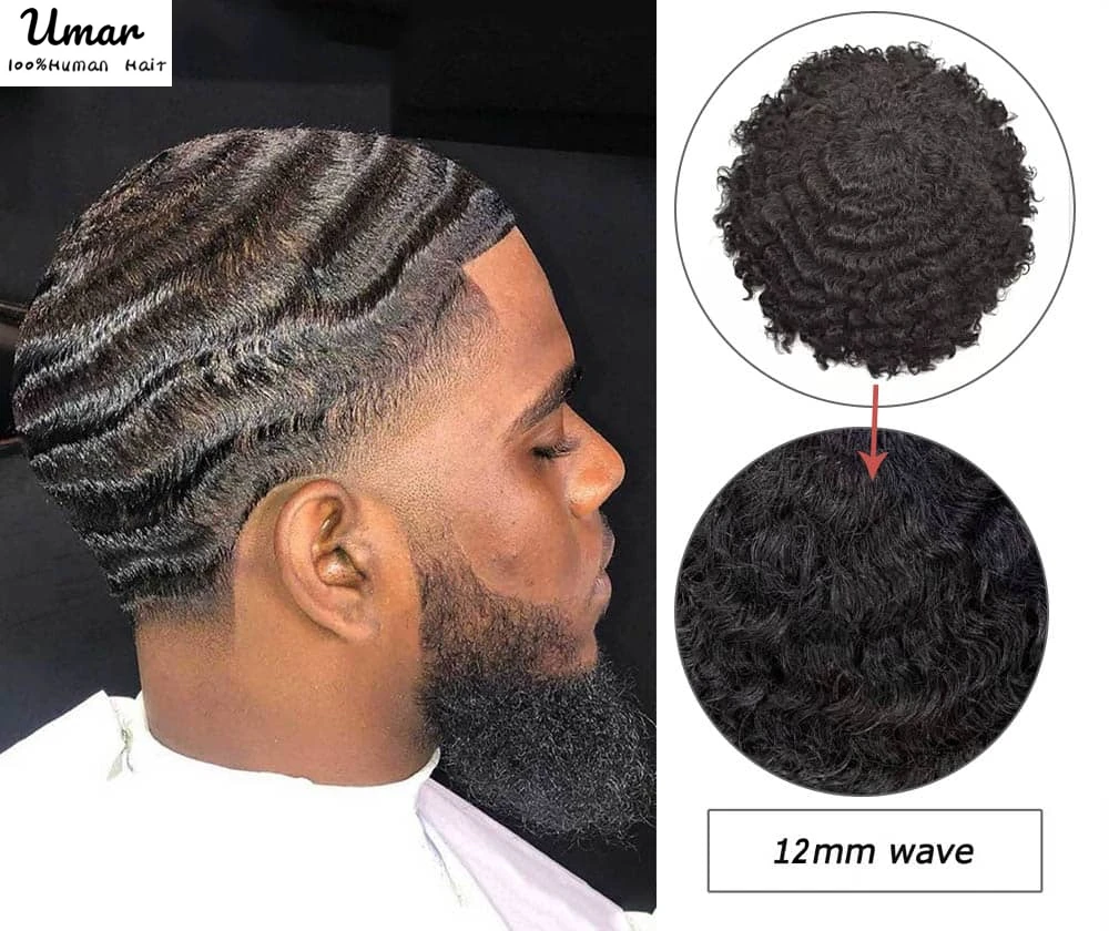 Top Trends: Male Hair Prosthesis Wigs 10mm Curly Toupee For Men Durable Full Skin Hair System Unit For Black Men Shoppable Styles