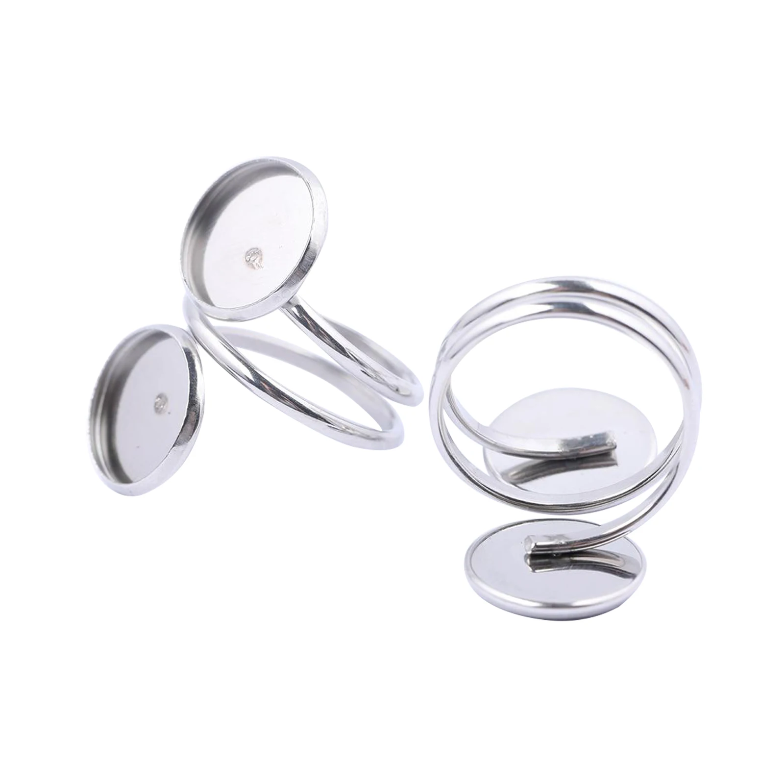 Top Trends: 10pcs Stainless Steel Fit 12mm Glass Cabochon Ring Base Setting Blanks Diy Jewelry Making Supplies Shoppable Styles