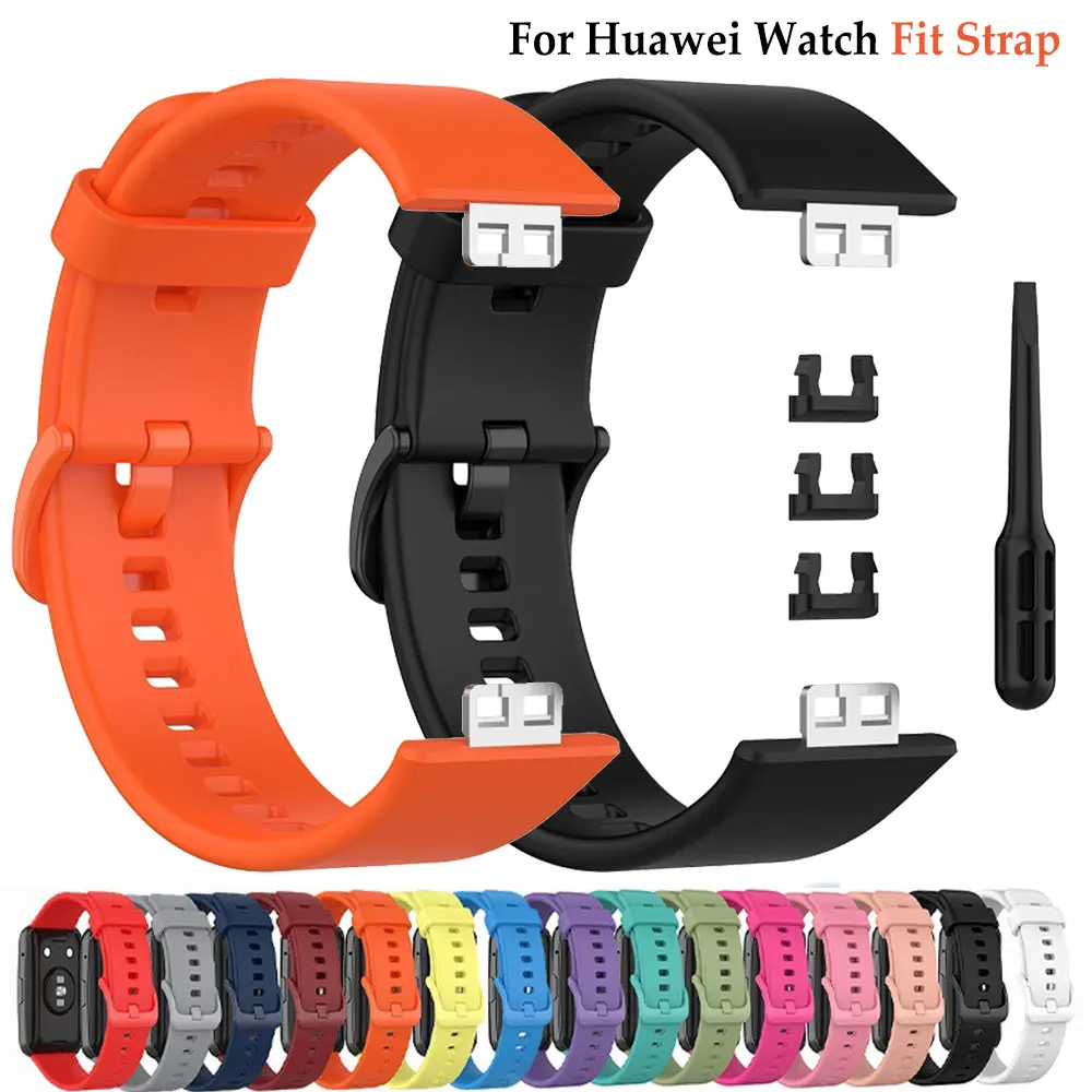 Top Trends: Sport Band For Huawei Watch FIT Strap Smartwatch Accessories Replacement Silicone Wrist Bracelet Correa Smart Watch Fit Strap Shoppable Styles