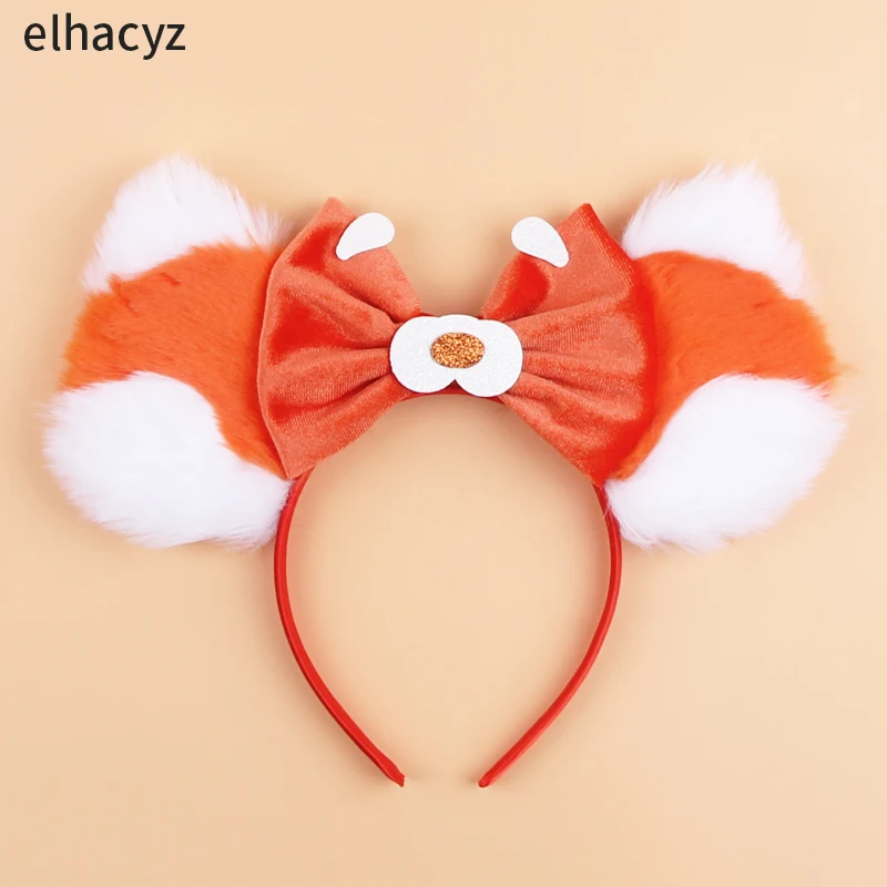 Top Trends: 2024 New Red Panda Mouse Ears Headband Cartoon Beast Girls Hairband Women Popular Character Party Cosplay Kids Hair Accessories Shoppable Styles