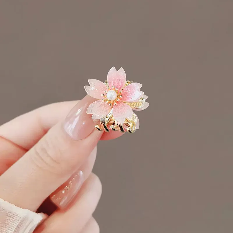 Top Trends: New Cute Sakura Small Hair Clips Sweet Flowers Hair Claw Women Girls Metal Mini Cherry Blossoms Hairpins Hair Accessories Gifts Shoppable Styles - Image 3