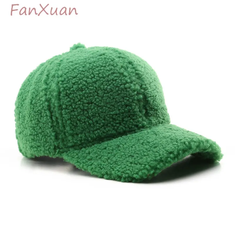 Top Trends: Autumn Winter Baseball Cap Thick Plush Solid Color Fleeced Winter Cap Woman Hats Shoppable Styles