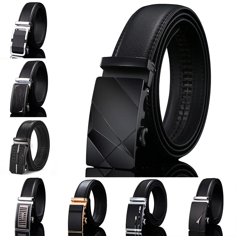 Top Trends: Belt Lengthened 130cm Men's Genuine Leather Automatic Buckle Belt High End Youth Business Leisure Personalized Versatile Belt Shoppable Styles