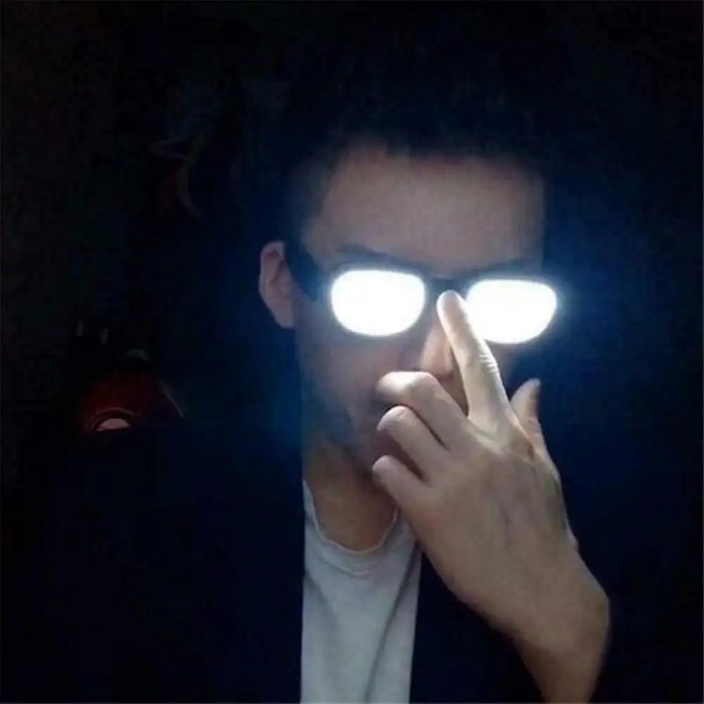 Top Trends: LED Glasses Anime Spoof Glasses Funny Anti-break LED Light Luminous Cosplay Eyewear Prop Party Club Glasses светящиеся очки Shoppable Styles