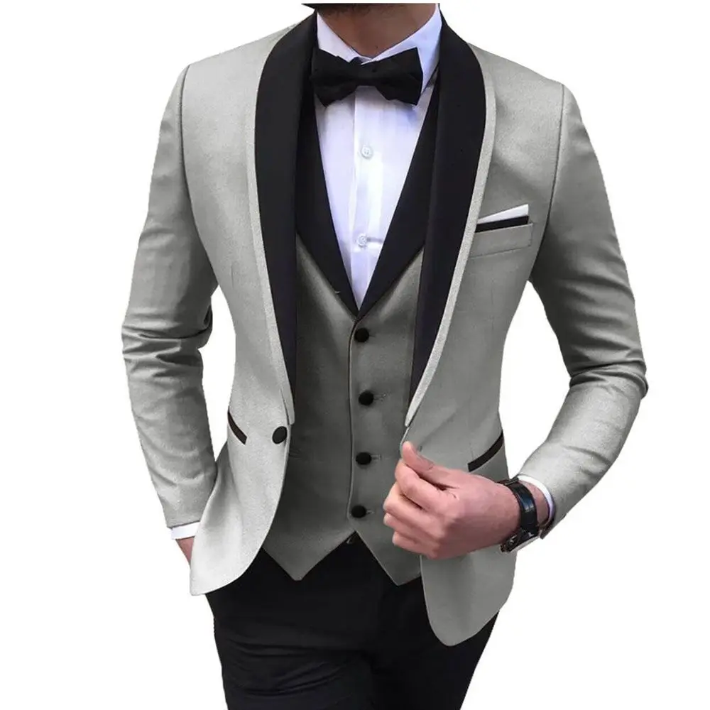 Top Trends: New European And American Business Casual Suit Men&#039;s Three-piece Set Groom Best Man Wedding Banquet Large Size Suit Handsome Man Shoppable Styles