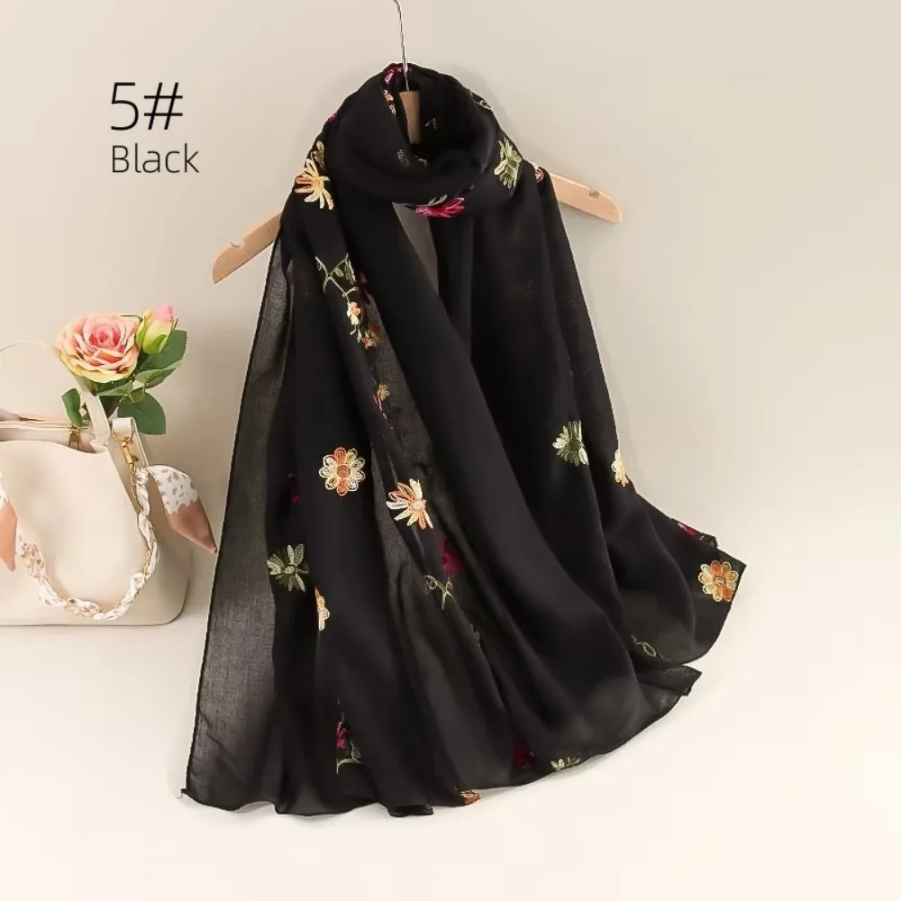 Top Trends: Scarf Fashion Wraps Casual Hijabs For Woman Vintage Elegant Streetwear Ethnic Style Cotton Linen Comfortable Shoppable Styles - Image 5