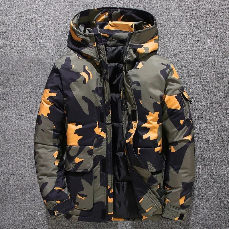 Top Trends: Camouflage Down Jacket For Men Brand Winter Warm Thick Jackets Parkas Hooded Waterproof Fashion Casual Male Outwear Parkas Coat Shoppable Styles