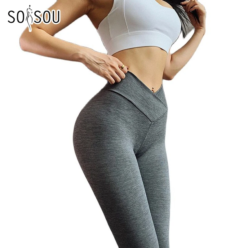 Top Trends: SOISOU Tights Yoga Pants Women's Pants Leggings High Waist Seamless Leggings For Fitness Sports Wear For Women Gym Shoppable Styles