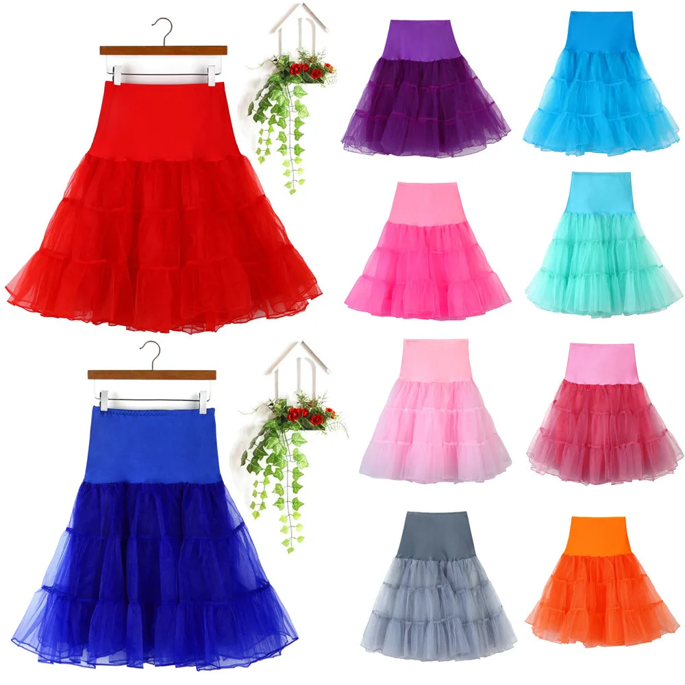 Top Trends: Skirts Vintage 50s 60s Women Ball Gown Tutu Skirt Swing Rockabilly Petticoat Underskirt Crinoline Fluffy Pettiskirt For Wedding Shoppable Styles