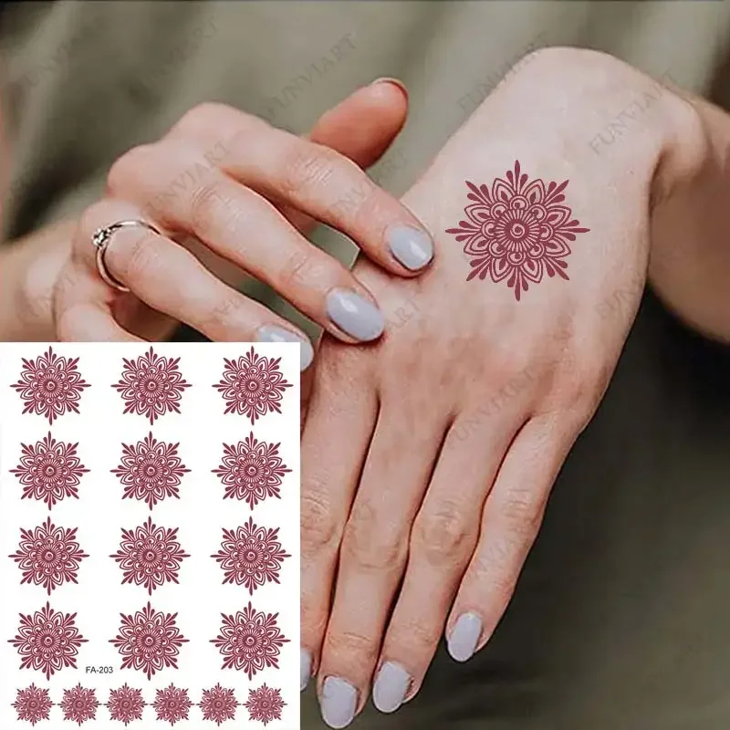 Top Trends: Waterproof Temporary Tattoos For Women Small Fake Tattoo For Children Henna Design Stickers For Hand Body Art Shoppable Styles