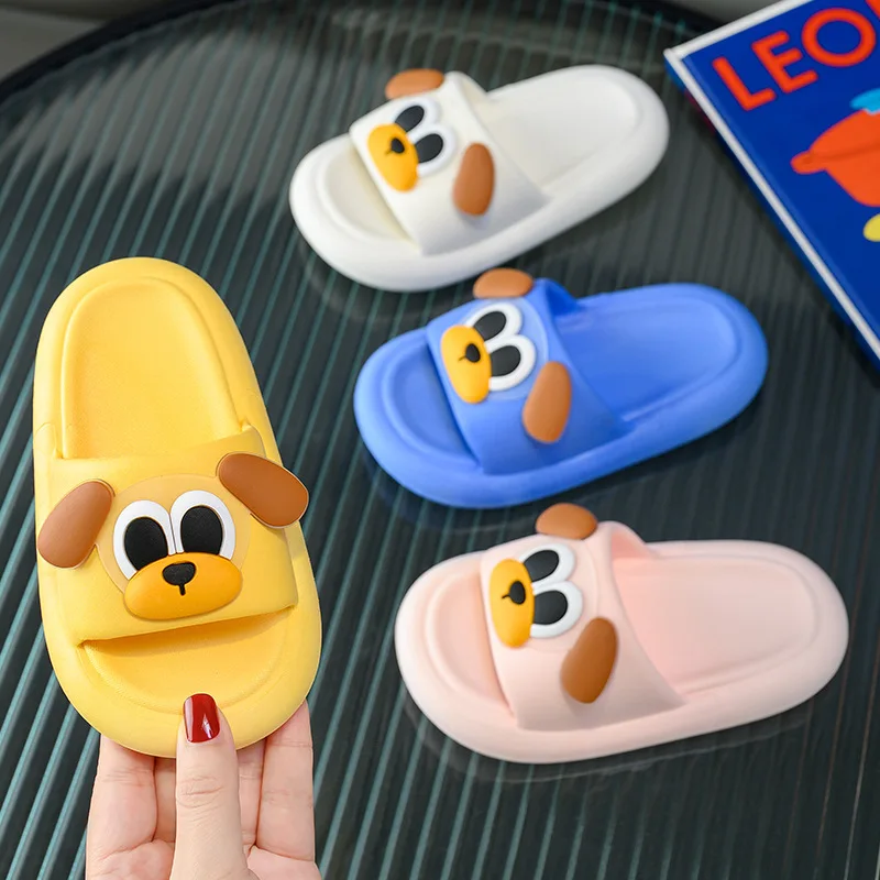 Top Trends: Children's Slippers Summer Cartoon Dog Non-slip Casual Soft Slippers Breathable Home Bathroom Slipper Kids Shoes For Girls Boys Shoppable Styles