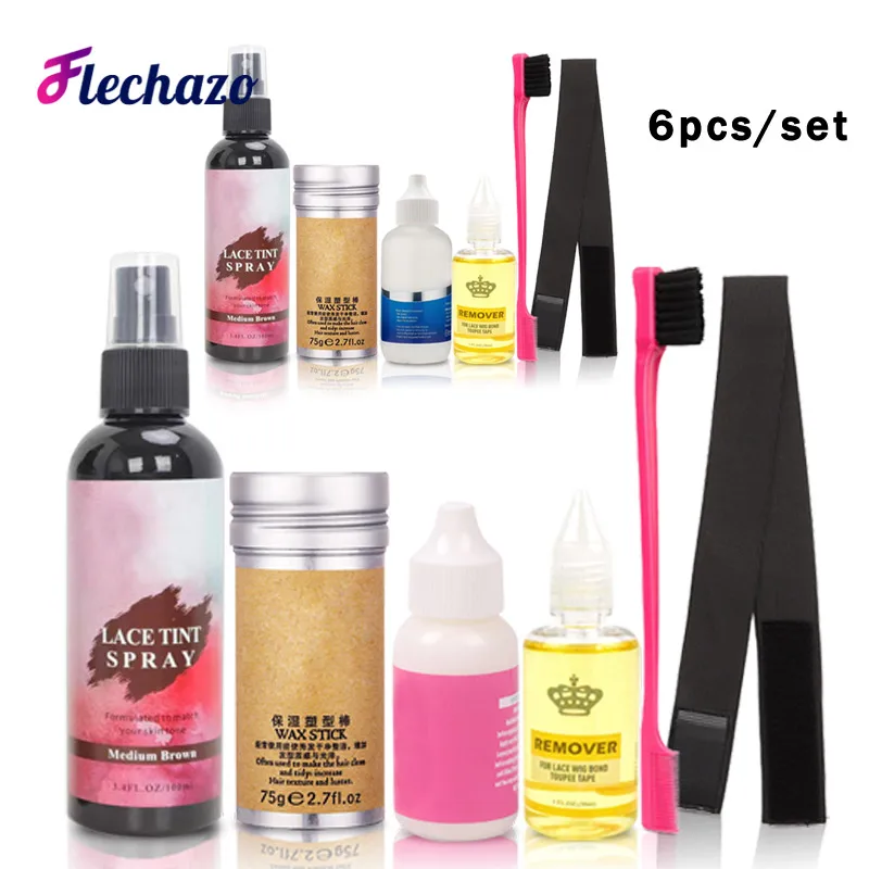 Top Trends: Lace Tint Spray Medium Dark Brown For Lace Wigs Lace Tinting Spray Lace Glue Adhesive Hair Wax Stick Elastic Bands For Beginners Shoppable Styles