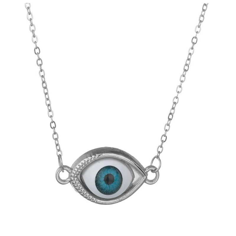 Top Trends: Vintage Punk Evil Eye Necklaces 5pcs Blue Eyeball Connect Exaggeration Multiple Dense Evil Eyes Necklace Shoppable Styles - Image 6