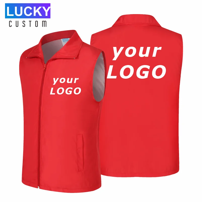 Top Trends: Summer New Style Sleeveless Thin Breathable Vest Event Volunteer Vest Universal Men And Women Customized Company Brand Logo 4xl Shoppable Styles