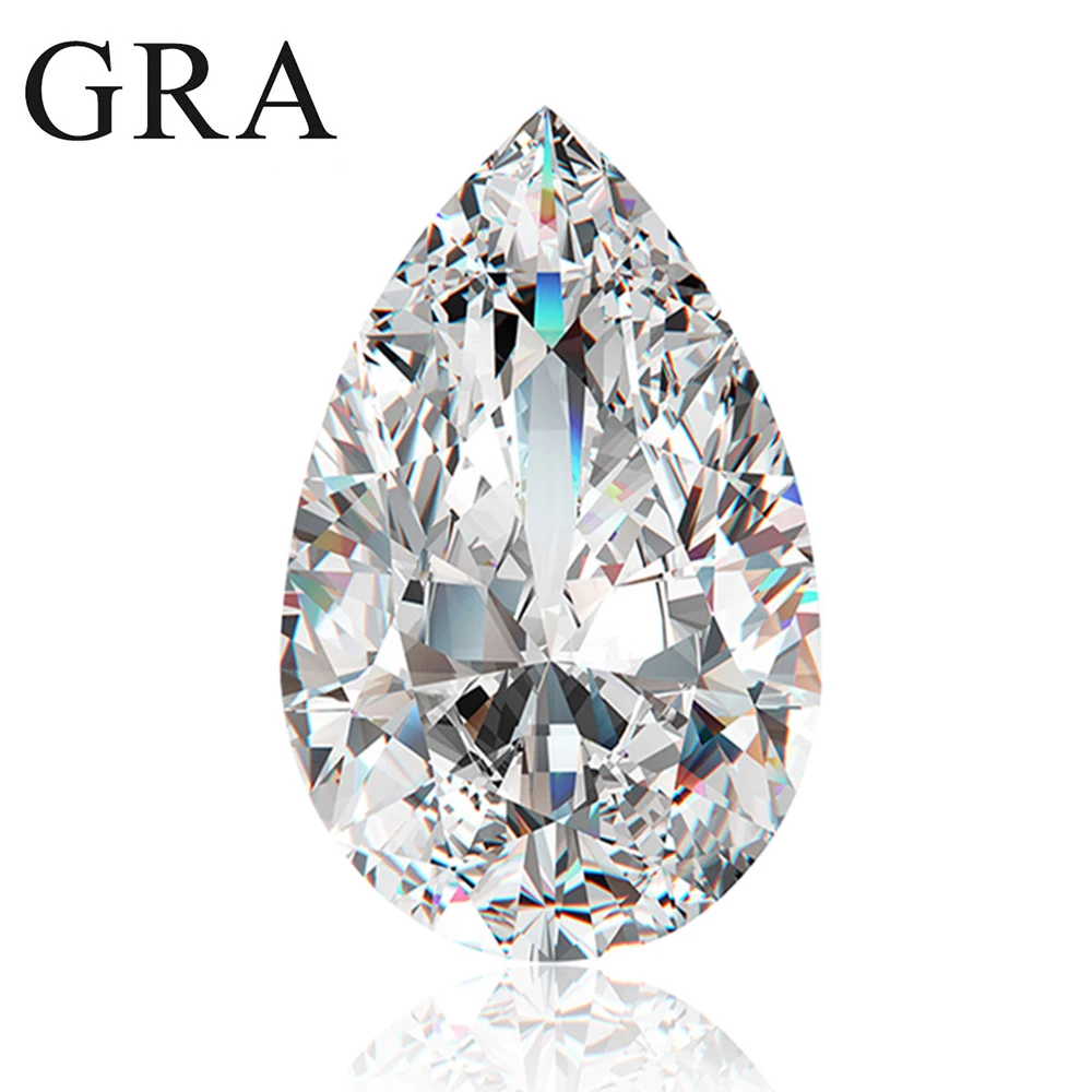 Top Trends: Pear Cut Moissanite 0.1ct To 13 Ct Real Loose Moissanita D Color VVS1 Pass Diamond Test With GRA Certificate Gem Luxury Material Shoppable Styles