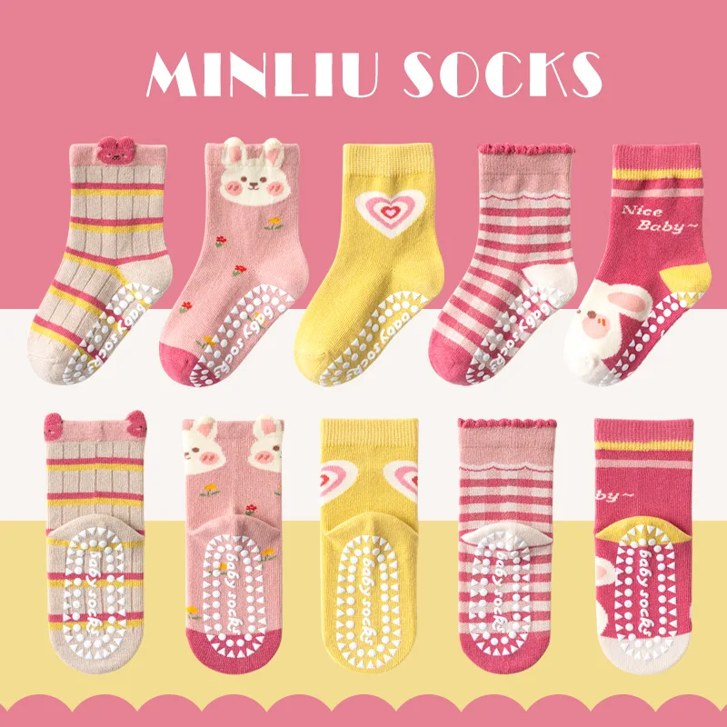 Top Trends: Children&#039;s Socks Autumn Min Durian Glue Floor Socks Socks Trampoline Socks 1-12 Years Old Children&#039;s Cotton Socks Non-slip Fit Shoppable Styles