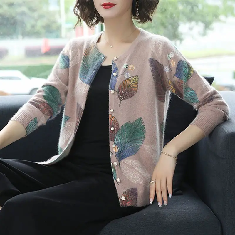 Top Trends: Vintage Women Knitted Sweaters Coats Spring Autumn Korean New Fashion Female Button Casual Long Sleeve Loose Cardigan Jersey 4XL Shoppable Styles