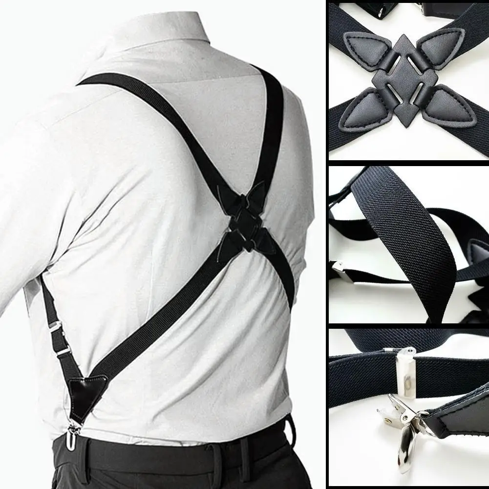 Top Trends: Men&#039;s Suspenders Adjustable Braces X Shape Elastic Clip Trousers Suspensorio Apparel Side Accessories Adult Crossover Strap W1Y0 Shoppable Styles