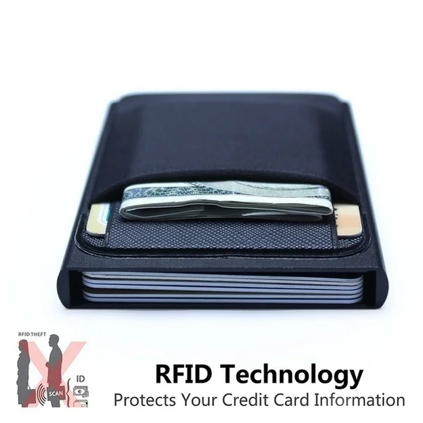 Top Trends: Men Business Aluminum Cash ID Card Holder RFID Blocking Slim Metal Wallet Coin Purse Card Case Credit Card Wallet Rfid Wallet Shoppable Styles