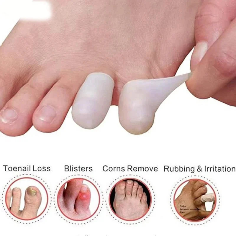 Top Trends: 2Pcs=1Pair Silicone Corrector Gel Protector Little Toe Tube Corns Blisters Pinkie Bunion Finger Protection Sleeve Foot Care Tool Shoppable Styles