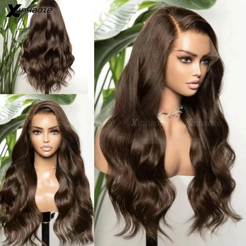 Top Trends: 2 # Natural Wave 5x5 Silk Base Wig Dark Brown Lace Front Wig Transparent Lace Wigs For Women Human Hair 13x4 Lace Frontal Wig Shoppable Styles