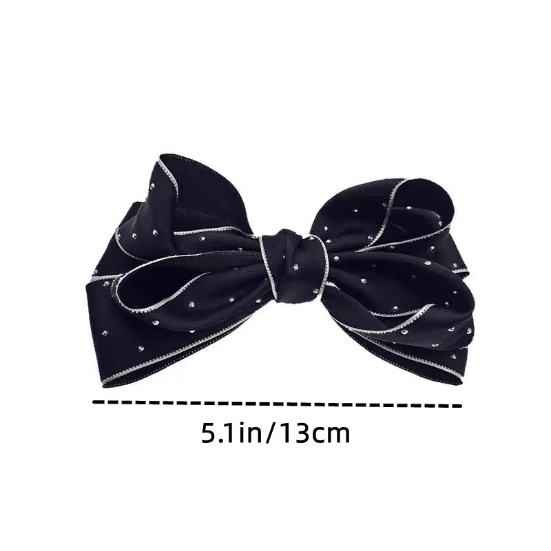 Top Trends: Handmade Bow Hairpin For Girl Houndstooth Plaid Hairpin Rhinestone Temperament Ponytail Clip Spring Clip Back Head Top Clip Shoppable Styles - Image 6