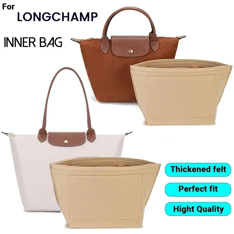 Top Trends: NEW Felt Insert Bag For Longchamp Handbag Liner Bag Felt Cloth Makeup Bag Support Travel Portable Insert Purse Organizer Shoppable Styles