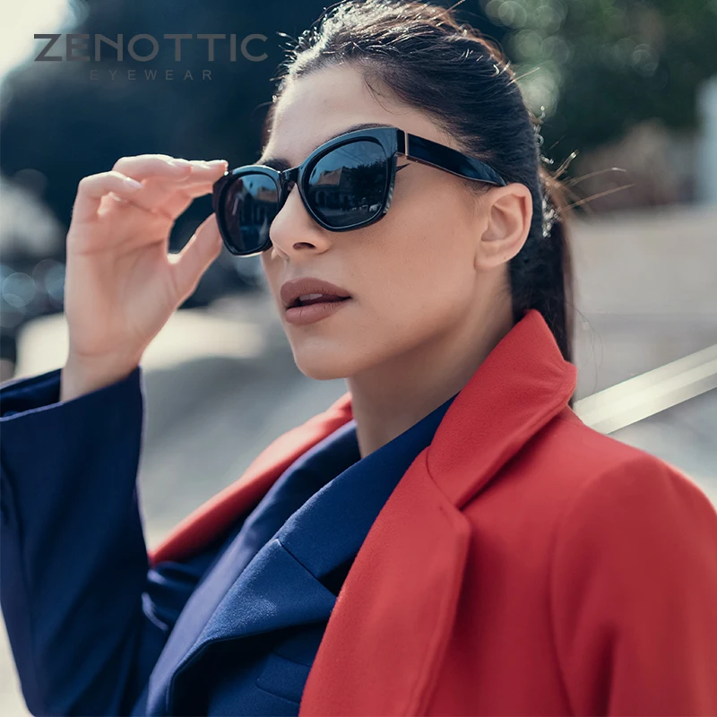 Top Trends: ZENOTTIC 2024 Original Thick Butterfly Frame Polarized Sunglasses For Women Chunky Uv400 Protection Shade Sun Glasses Shoppable Styles