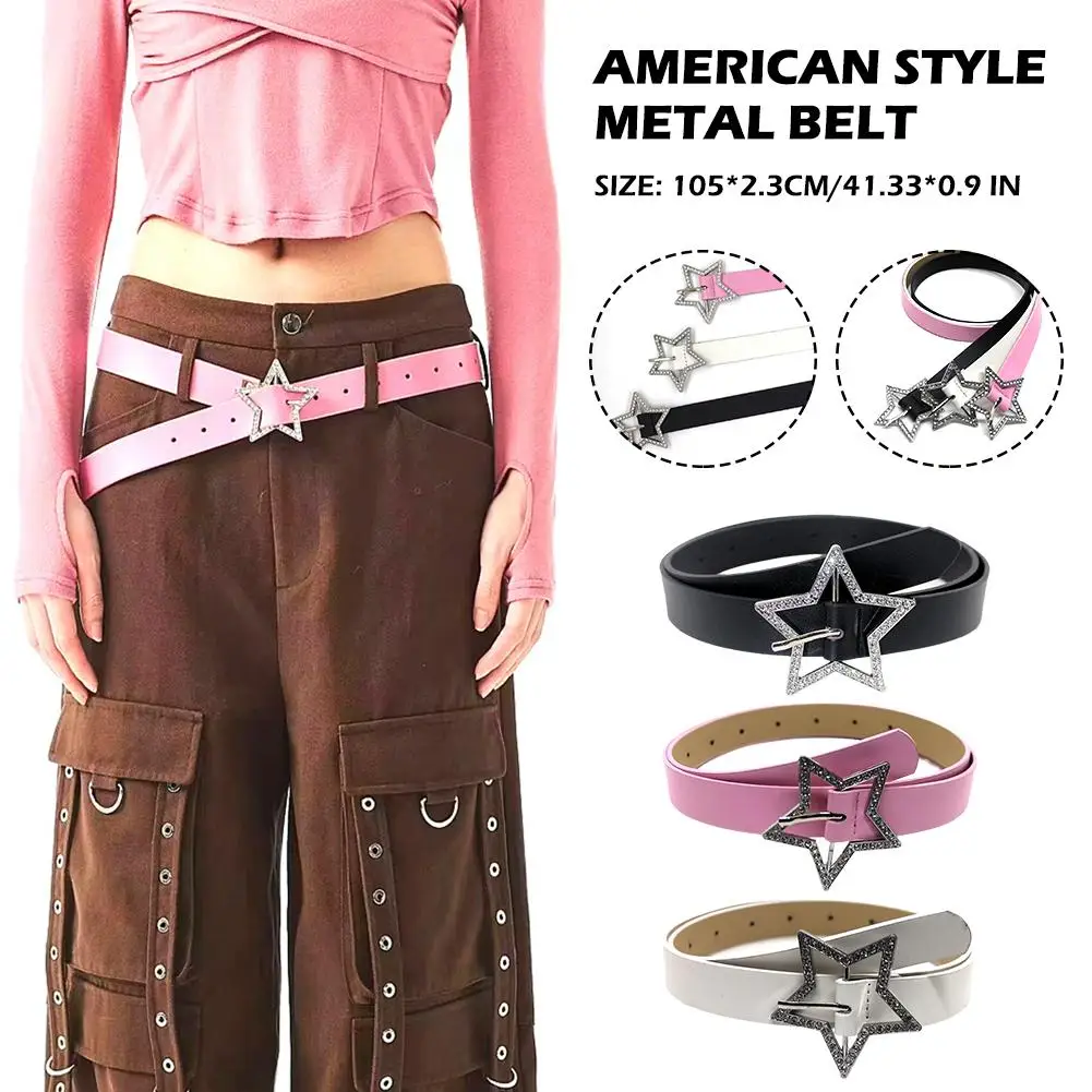 Top Trends: Belts For Women Rhinestone Waist Strap PU Leather Versatile Fashion Vintage Punk Jeans Belts Trouser Decorative Belt Shoppable Styles