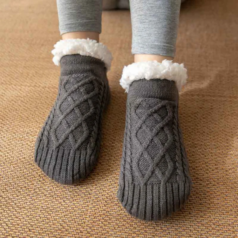 Top Trends: Thermal Socks Mens Winter Warm Short Cotton Thickened Home Sleeping Soft Non Slip Grip Fuzzy Floor Sock Fluffy Male 2024 New Shoppable Styles