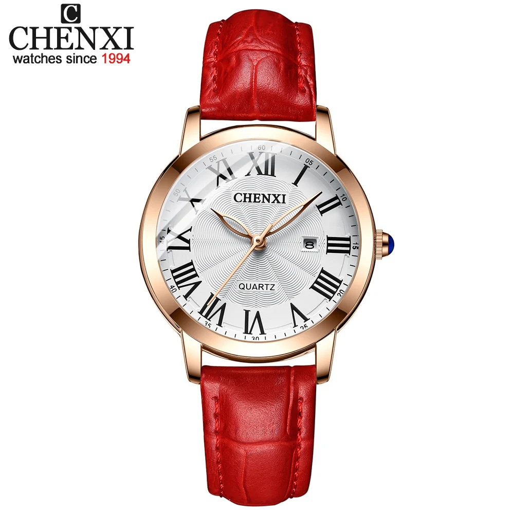 Top Trends: CHENXI Leather Quartz Ladies Watches Top Brand Luxury Casual Watch For Women Waterproof Fashion Leather Analog Womens Wristwatch Shoppable Styles