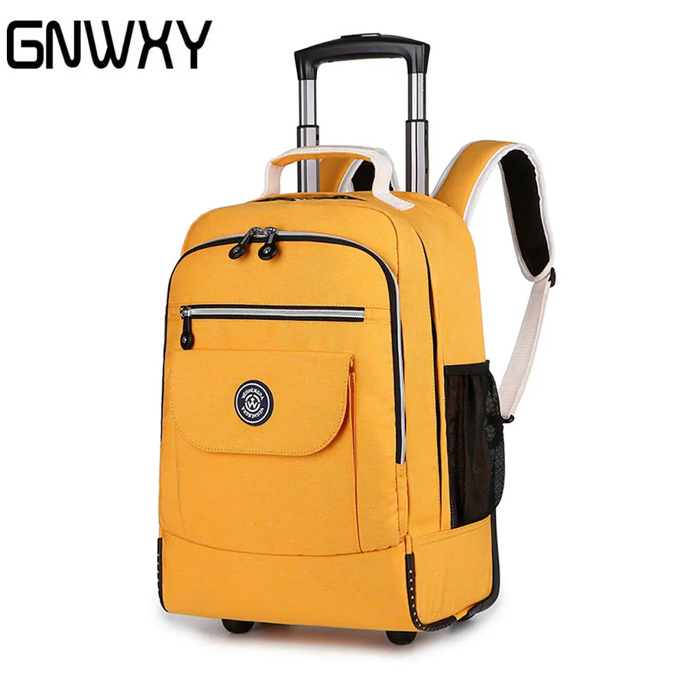 Top Trends: Fashion Trolley Luggage Travel Backpack Large Capacity Duffle Bags Rolling With Wheels Bag Business Suitcase Laptop Schoolbag Shoppable Styles