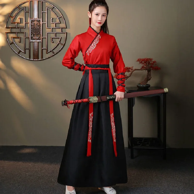 Top Trends: Swordswoman Hanfu Traditional Tang Dynasty Suits Ancient Women Fairy Costumes Cosplay Dress Chinese Folk Dance Performance Cloth Shoppable Styles