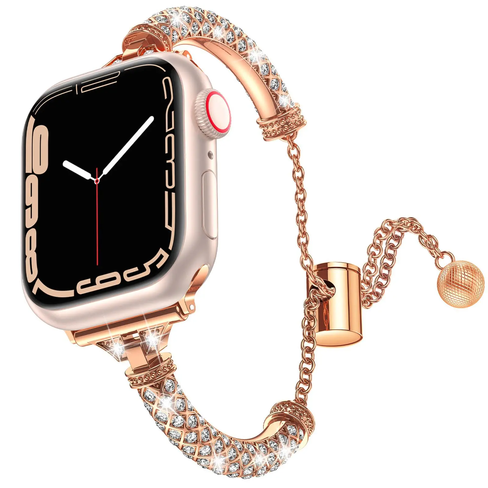 Top Trends: Diamond Metal Strap For Apple Watch Ultra 49mm Band Correa 38 / 40mm 42mm 44mm Iwatch Serie 8 7 6 SE 5 4 41mm 45mm Bracelet Woman Shoppable Styles