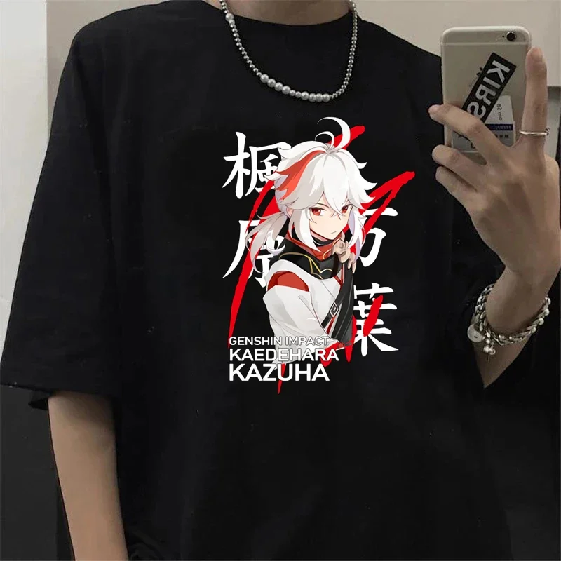 Top Trends: Cartoon Genshin Impact Women T Shirt Kawaii Hu Tao Graphic Tees Xiao Genshin T-shirt Unisex Hip Hop Tee Harajuku Clothes Tops Shoppable Styles