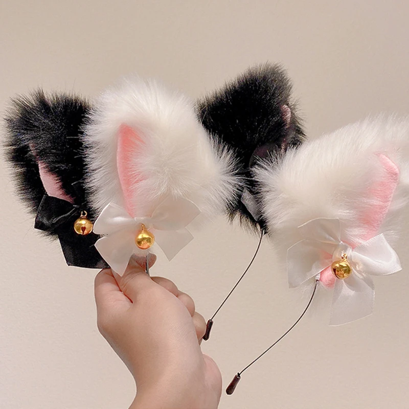 Top Trends: Sexy Women Cat Ears Hair Hoop With Bell Cartoon Fox Ears Headband Masquerade Cosplay Women Girl Plush Fur Hair Accessories Shoppable Styles