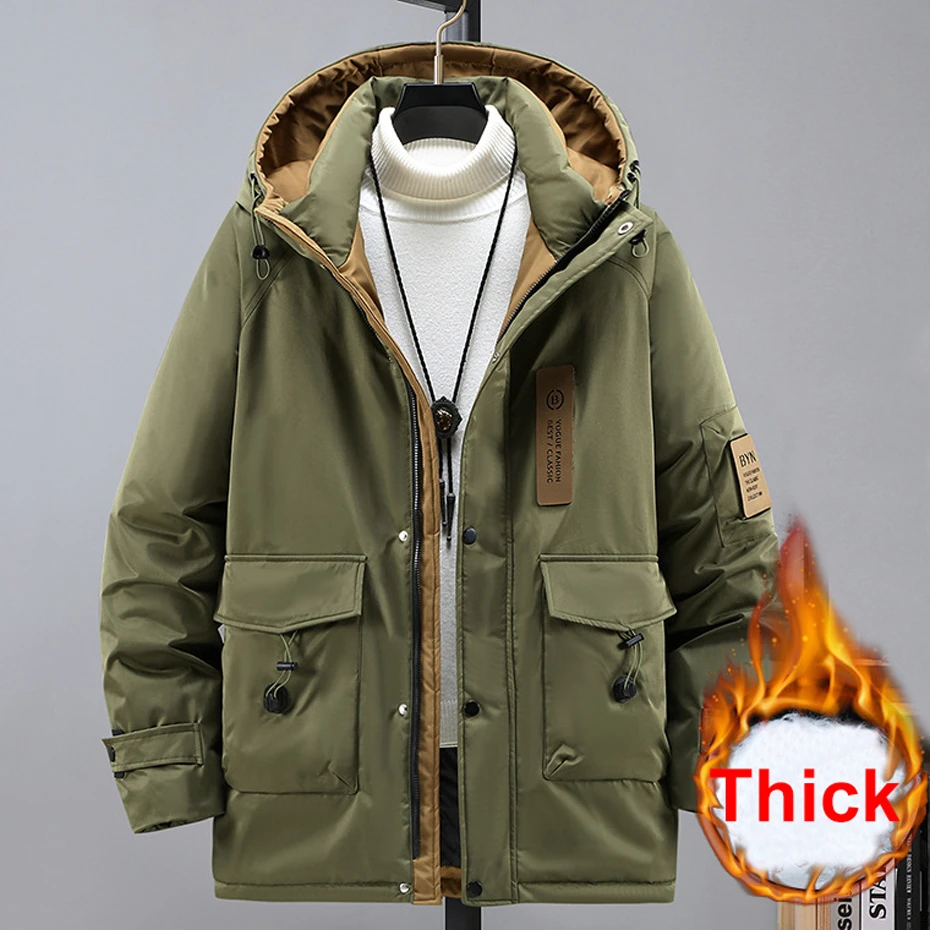 Top Trends: Winter Cargo Parkas Men Warm Thick Jacket Coats Plus Size 10XL Parkas Fashion Casual Winter Jacket Male Big Size 10XL Shoppable Styles