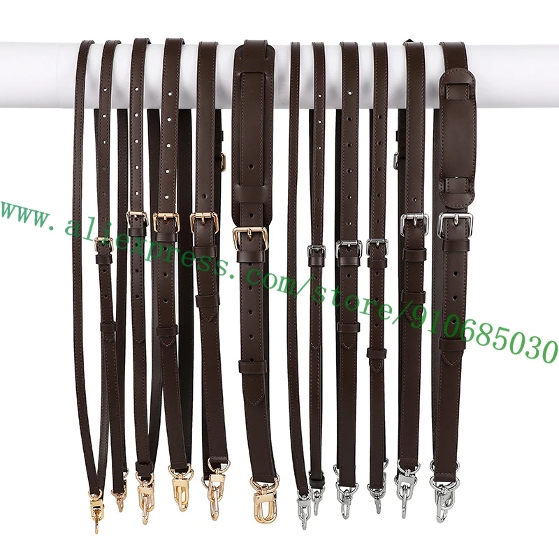 Top Trends: Top Quality Coffee Brown Smooth Calf Leather Bag Strap For Designer Handbag Duffle Purse Shoulder Carry Belt Parts Replacement Shoppable Styles