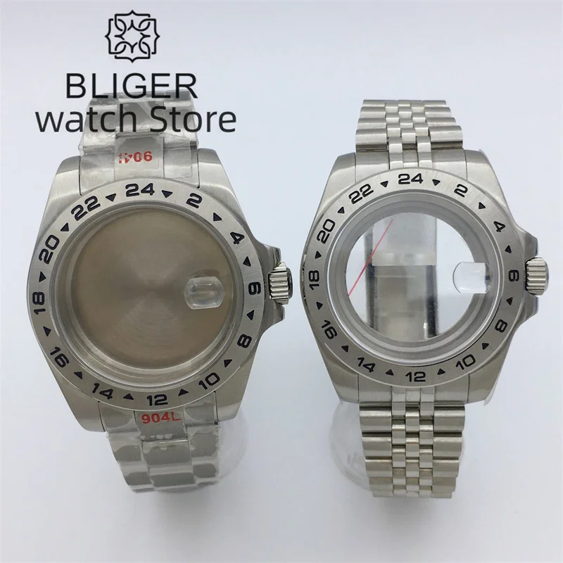 Top Trends: BLIGER 40mm / 43mm Explorer 2 Case Solid Bezel Sapphire Glass Fit NH34 NH35 NH36 ETA2824 PT5000 Miyota DG2813 3804 Movement Shoppable Styles