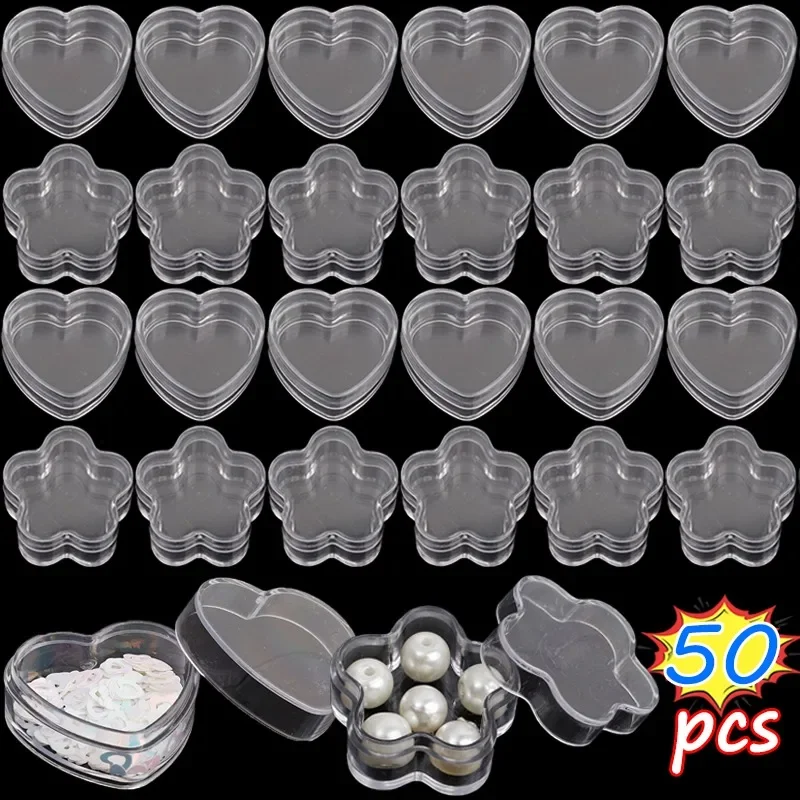 Top Trends: 10-50pcs Transparent Plastic Jewelry Storage Box Earings Rings Distribution Boxes Mini Packaging Display Gift Organizer Cases Shoppable Styles