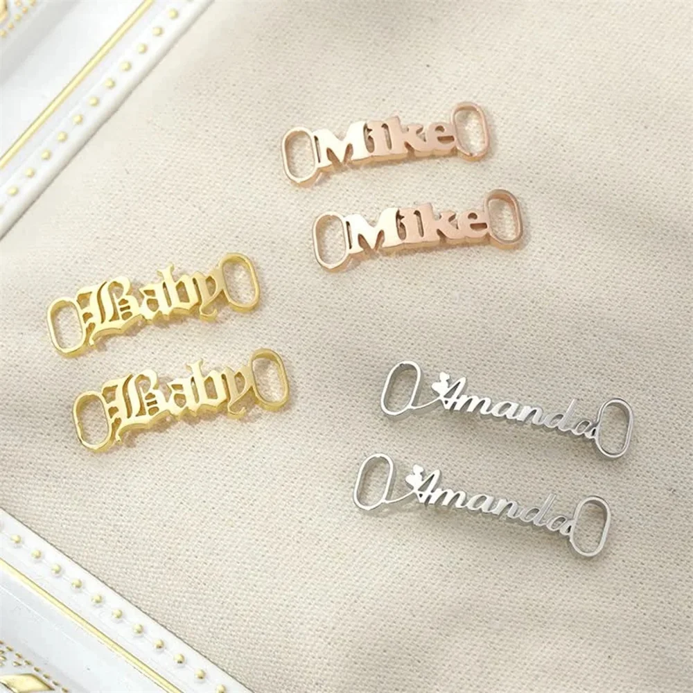 Top Trends: Personalized Custom Name Shoe Buckle Stainless Steel Nameplate Shoelace Clips Customize Jewelry Birthday Gift Shoppable Styles