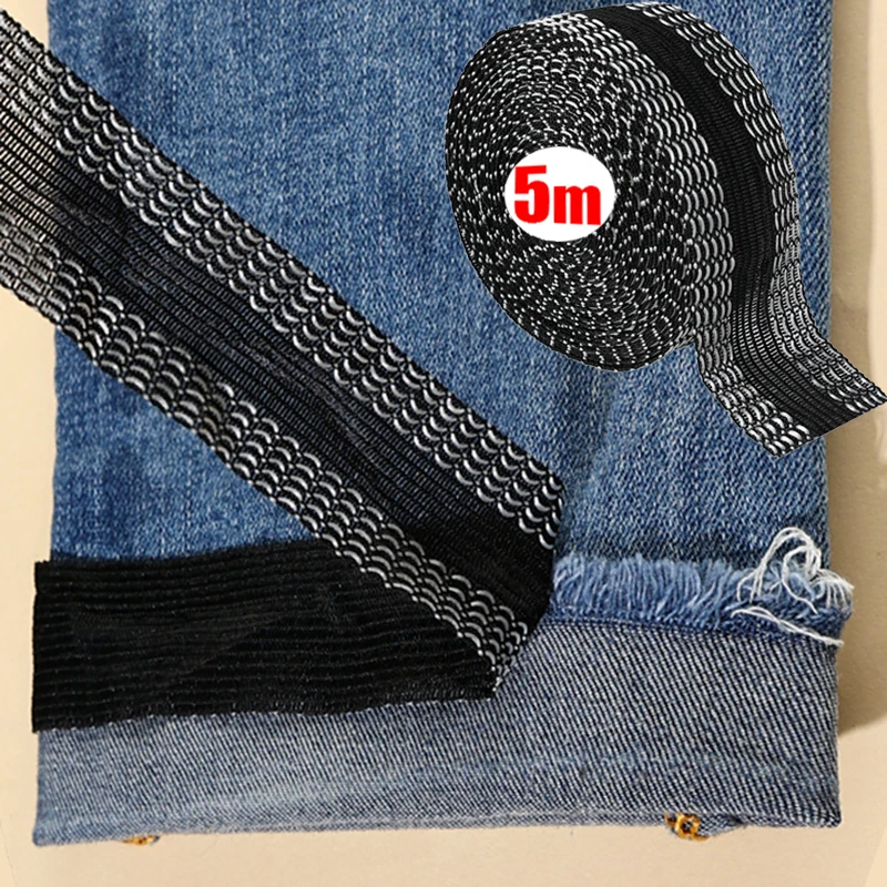 Top Trends: 1-5M Self-Adhesive Tape For Pants Edge Shorten Pants Paste Iron On Trousers Jeans Pants Clothes Sleeves Length Adjusted Tapes Shoppable Styles