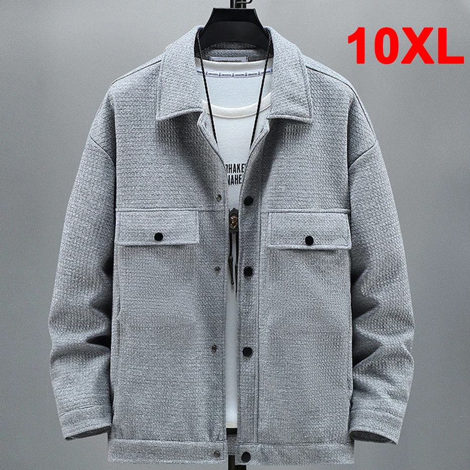 Top Trends: Cargo Jacket Men 10XL Plus Size Coats Jackets Spring Autumn Fashion Casual Solid Color Jacket Male Big Size 10XL Shoppable Styles