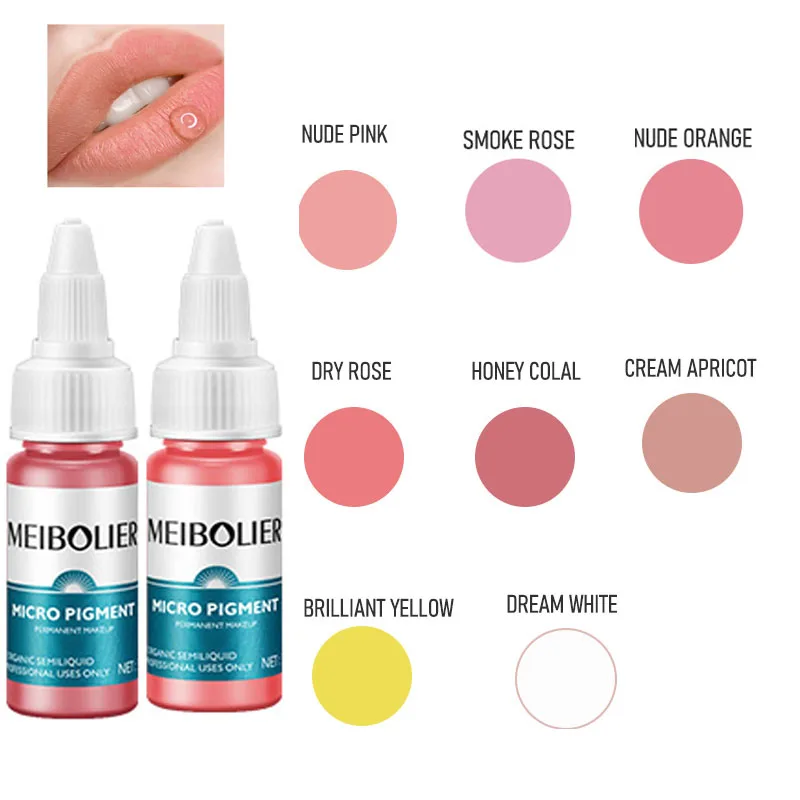 Top Trends: MABOLIER Nude Color Pigments For Micropigmentation 15ml Lip Tint Tattoo Ink PMU Permanent Makeup Perma Blend Pigment Pigmentos Shoppable Styles